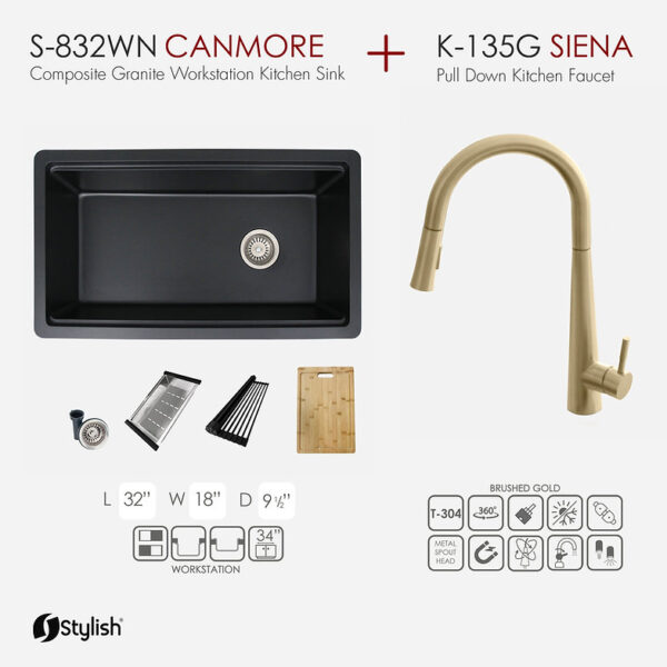 canmore s832wnk135g combo